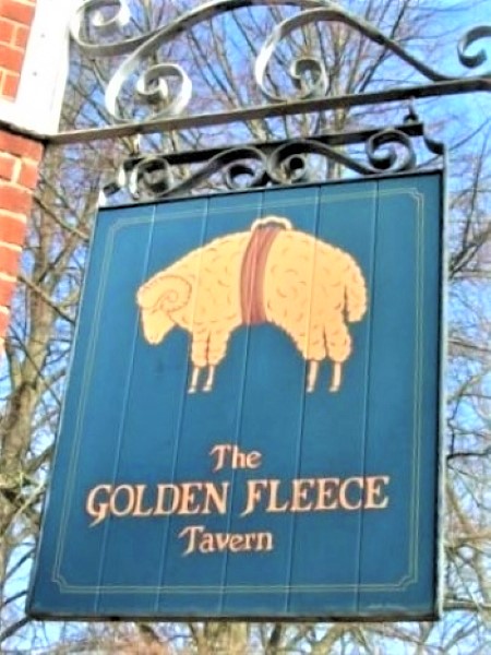 Photo of the Golden Fleece Tavern sign