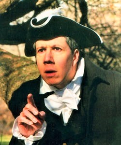 Photo of Neill Hartley portraying Ichabod Crane