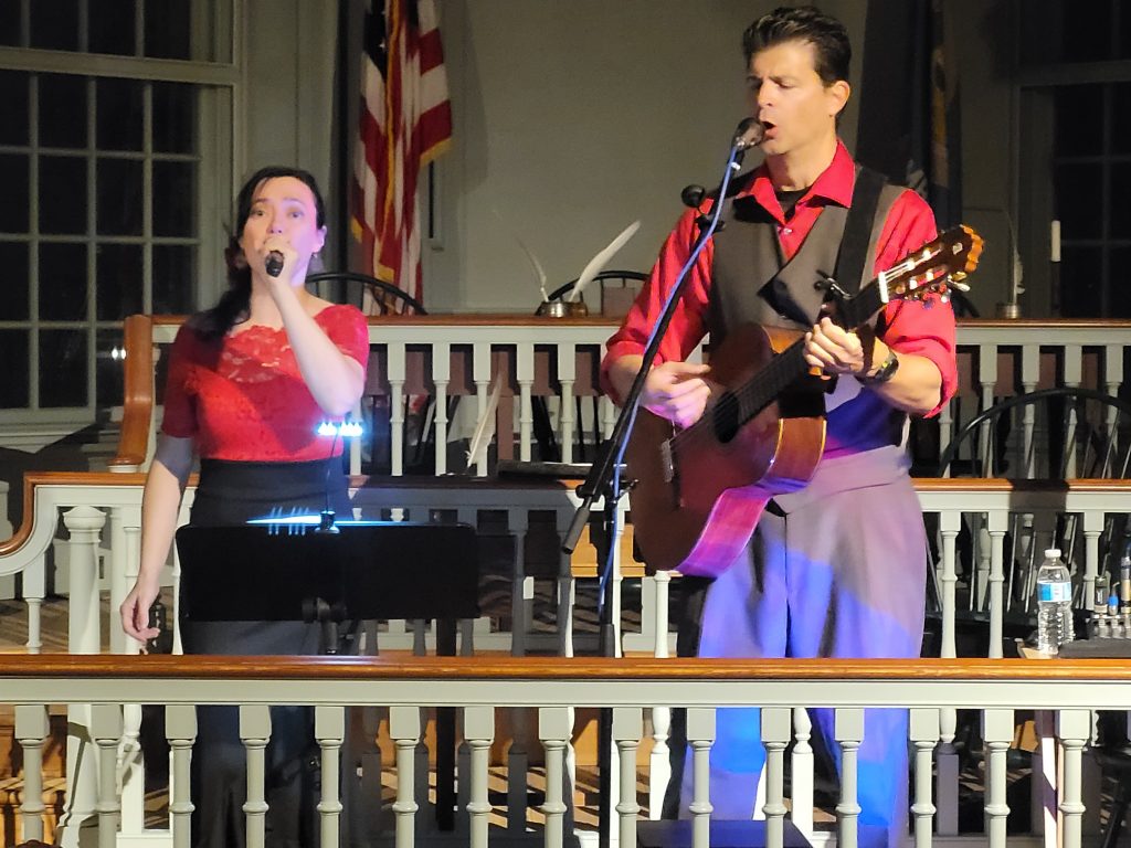 Folk artists Paul and Begonia perform at The Old State House in Dover.