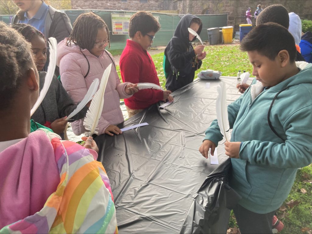 Local fourth-grade students get hands-on history learning during the bi-annual "Saving the Past, Shaping the Future" event, which was most recently held on The Green behind the New Castle Court House Museum.