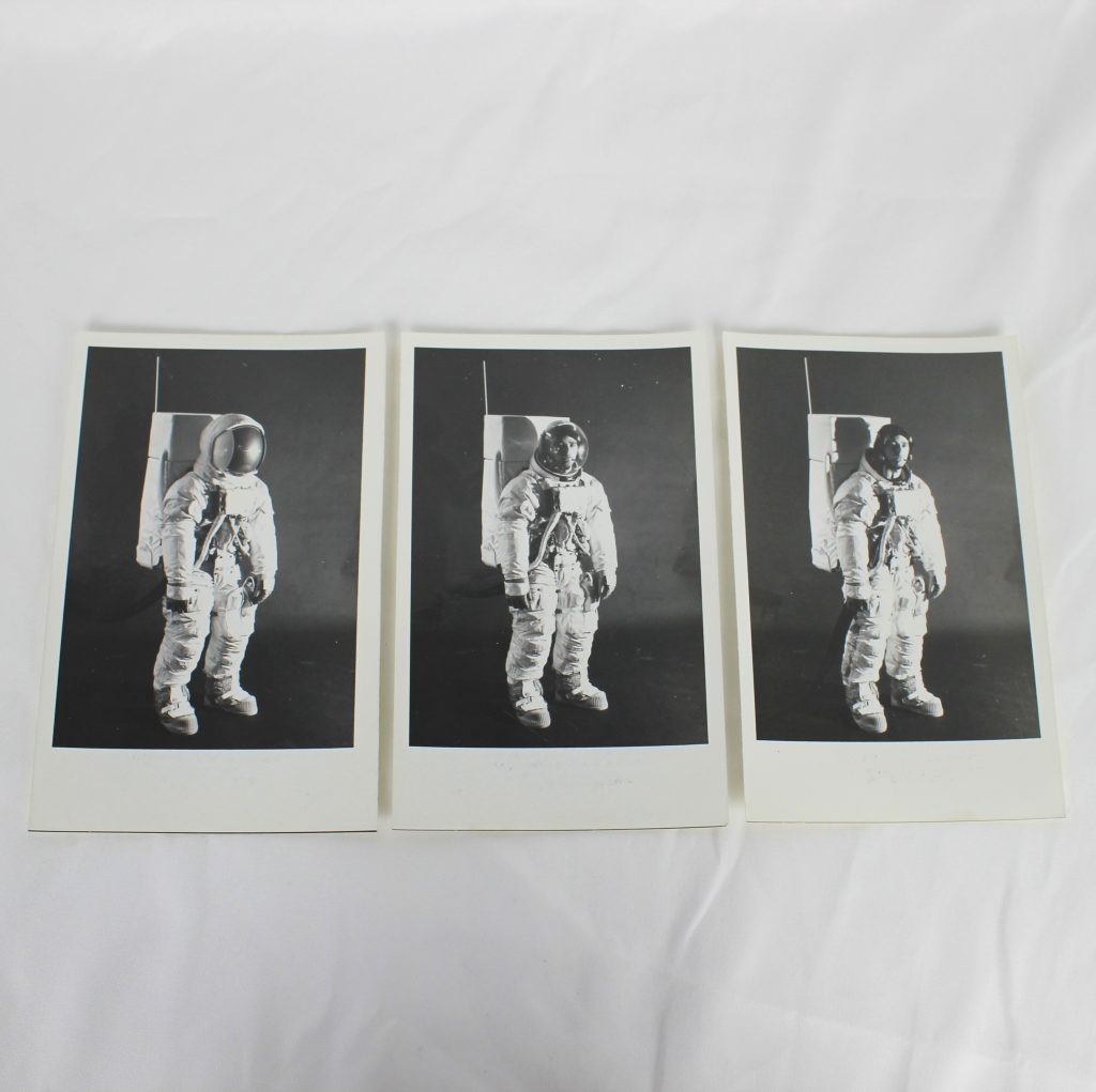 Images show a preliminary space suit design.