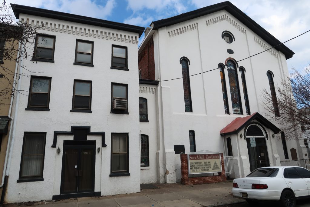 Scott African Methodist Episcopal (A.M.E.) Zion Church, located on the corner of East 7th and North Spruce streets in Wilmington.