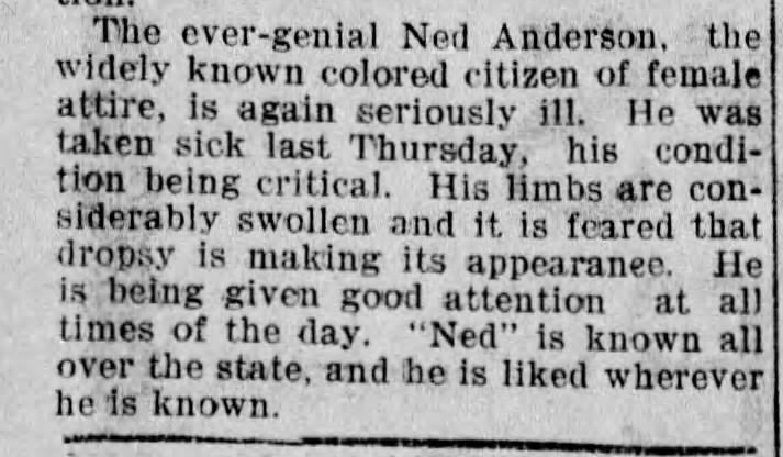 An excerpt from an article about a man named “Ned” who is sick at home.