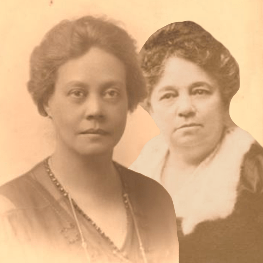 A composite image of two portraits of Black women educators