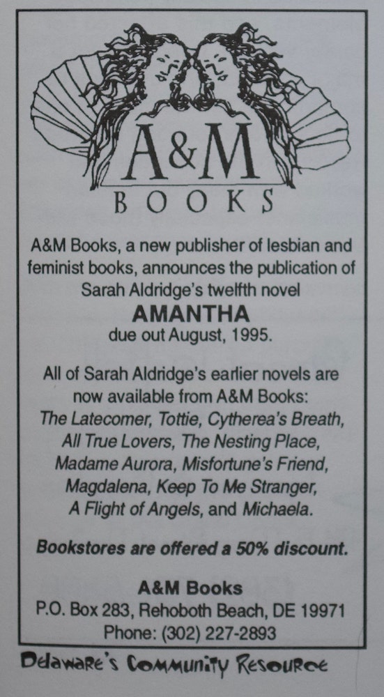 An advertisement for A&M Books featuring an illustration of 2 Venus figures, inspired by The Birth of Venus painting by Renaissance painter, Raphael.