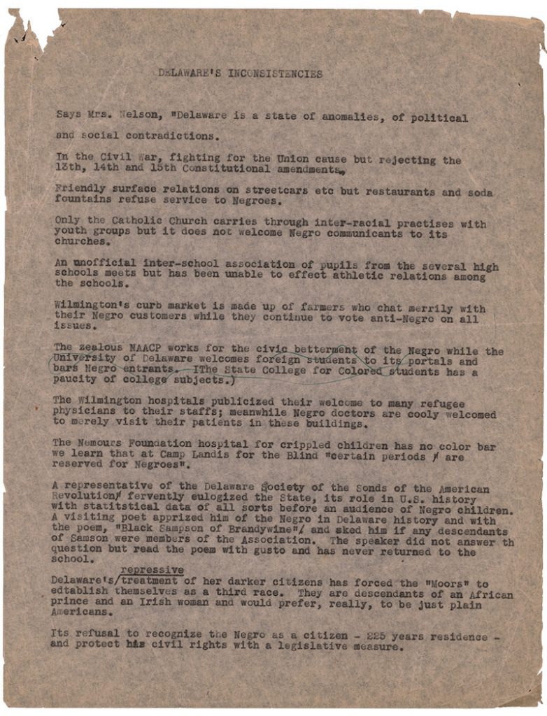 A one-page, typewriter-typed essay.