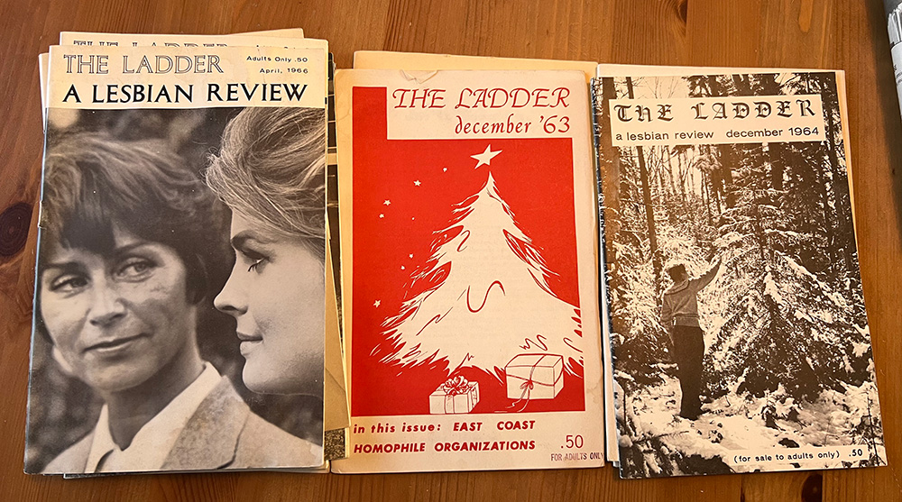 Three copies of the magazine, The Ladder, from the 1960s.