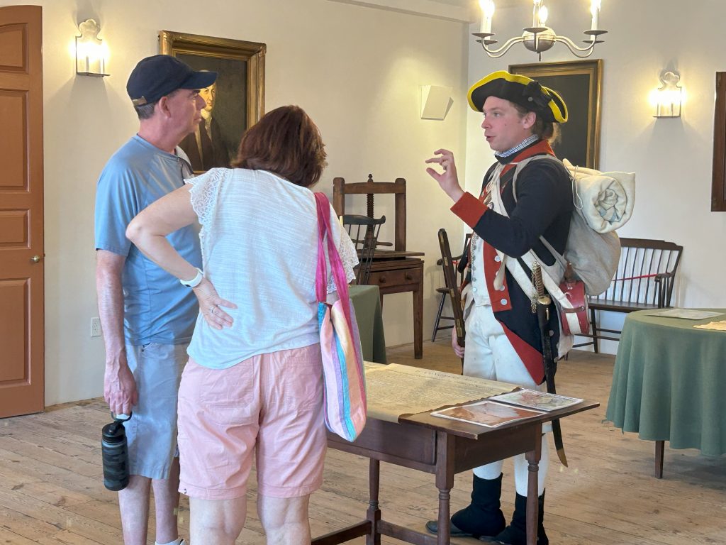 People visit the New Castle County Court House during Separation Day 2024.