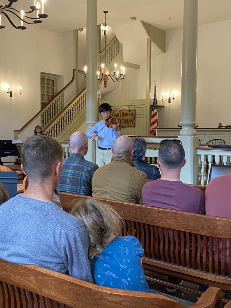 During the 2024 William Penn Day at New Castle Court House Museum, The Suzuki Academy at the Delaware Music School also demonstrated their talents by playing music from the Baroque period.