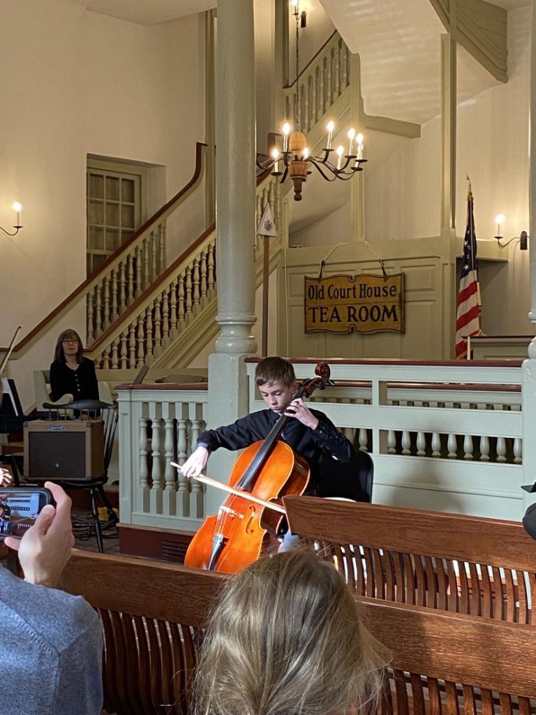 During the 2024 William Penn Day at New Castle Court House Museum, The Suzuki Academy at the Delaware Music School also demonstrated their talents by playing music from the Baroque period.