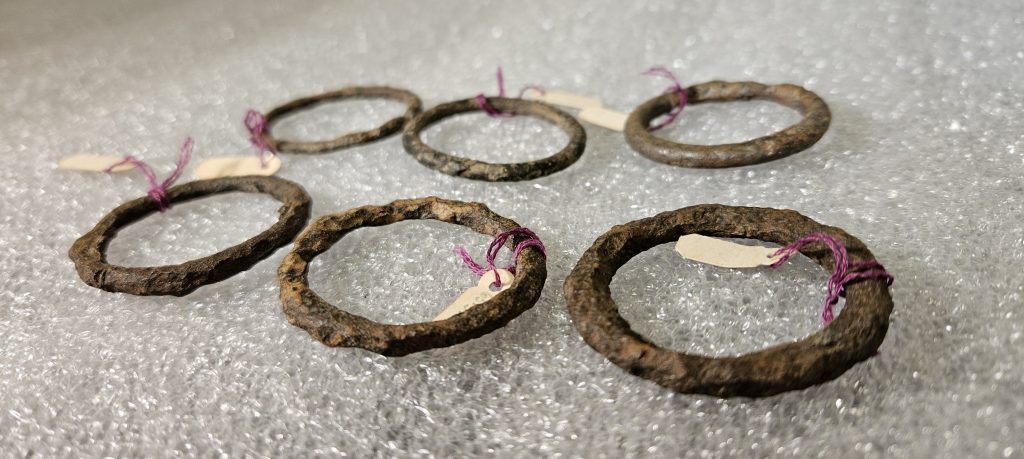 Carousel rings that once existed at an amusement park at Brandywine Springs.