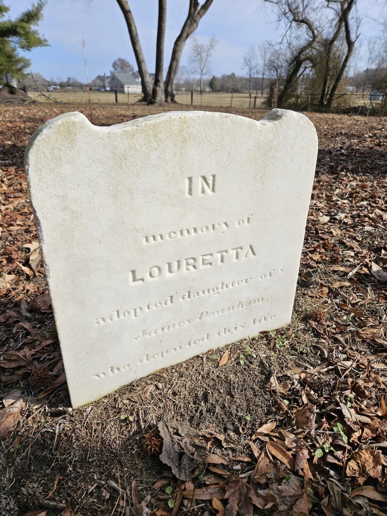 Louretta Downham's grave marker
