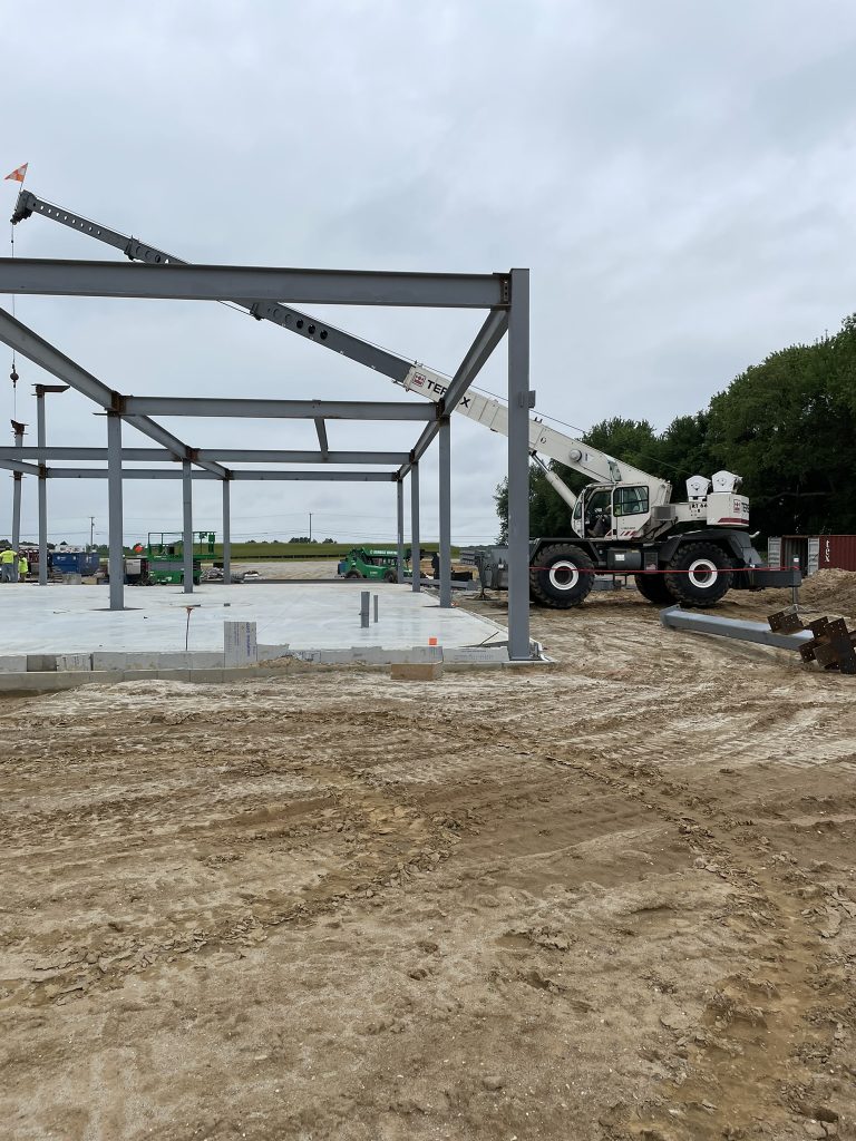 Visitor's center construction at John Dickinson Plantation in summer 2025.