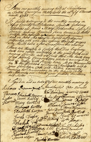 Mary Dickinson Letter