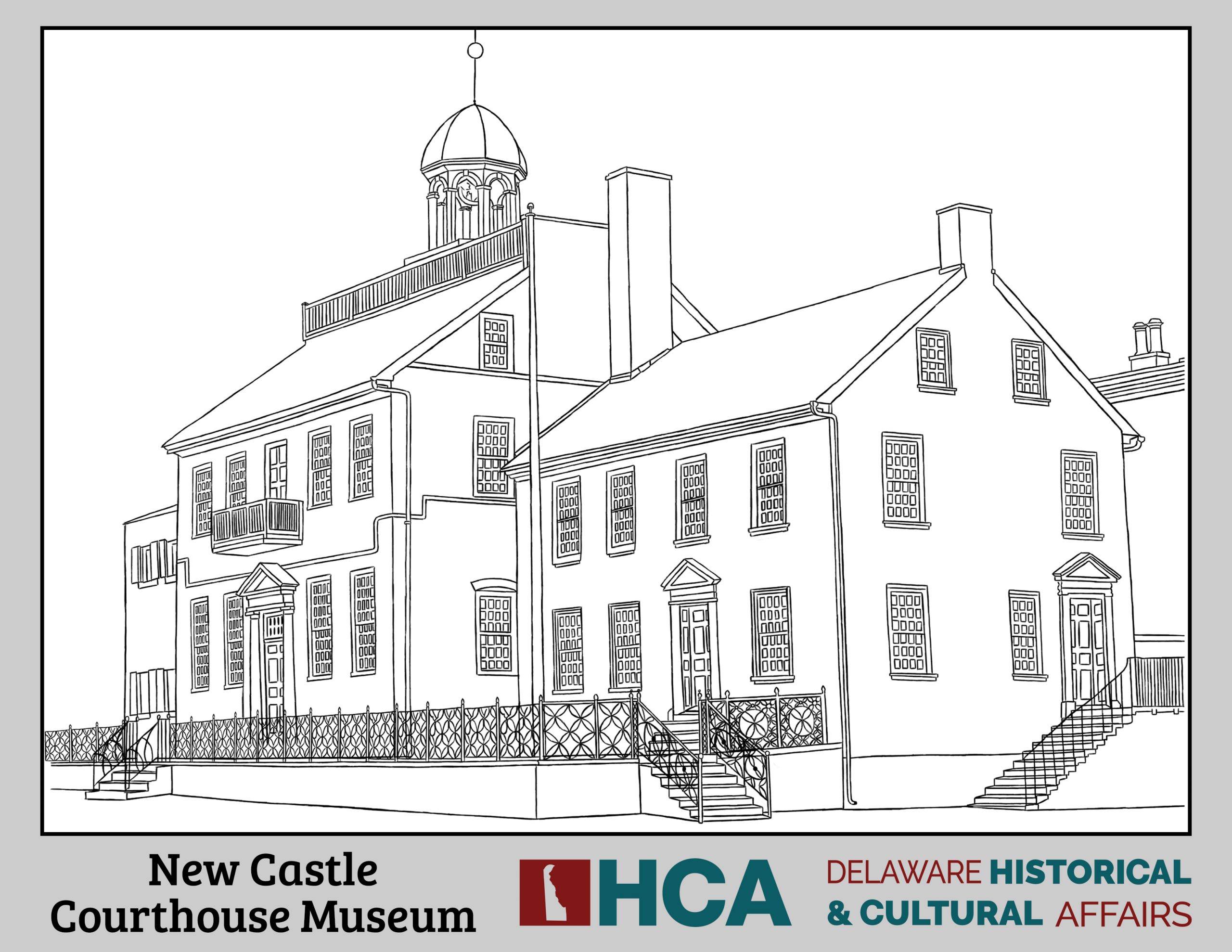 Photo of New Castle Courthouse Museum Coloring book page