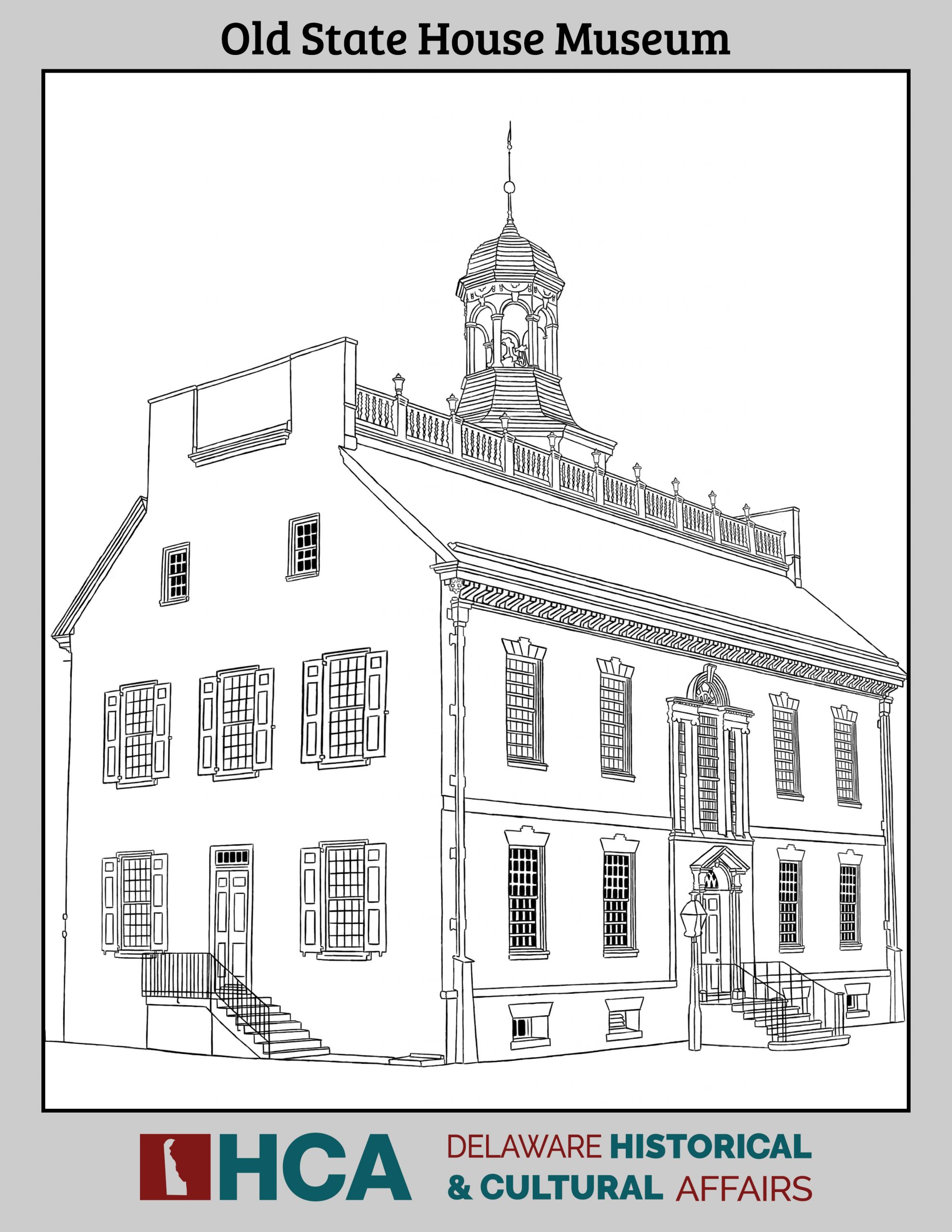 Photo of Old State House Museum coloring book page