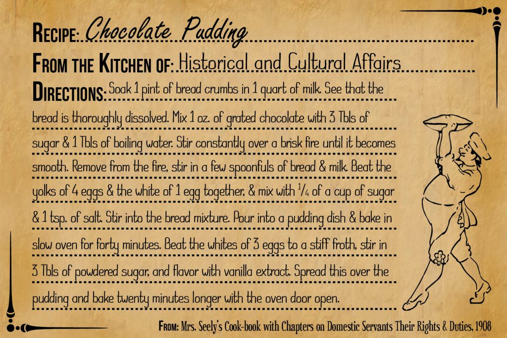 Photo of recipe for chocolate pudding