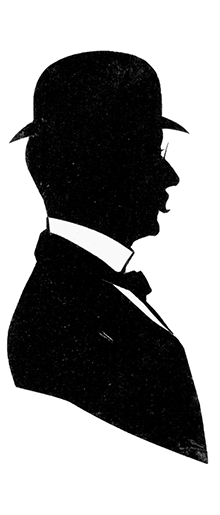 Silhoutte profile of a man
