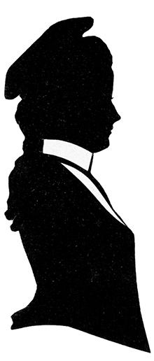 Silhoutte profile of a woman