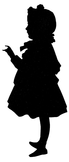 Silhoutte profile of young girl