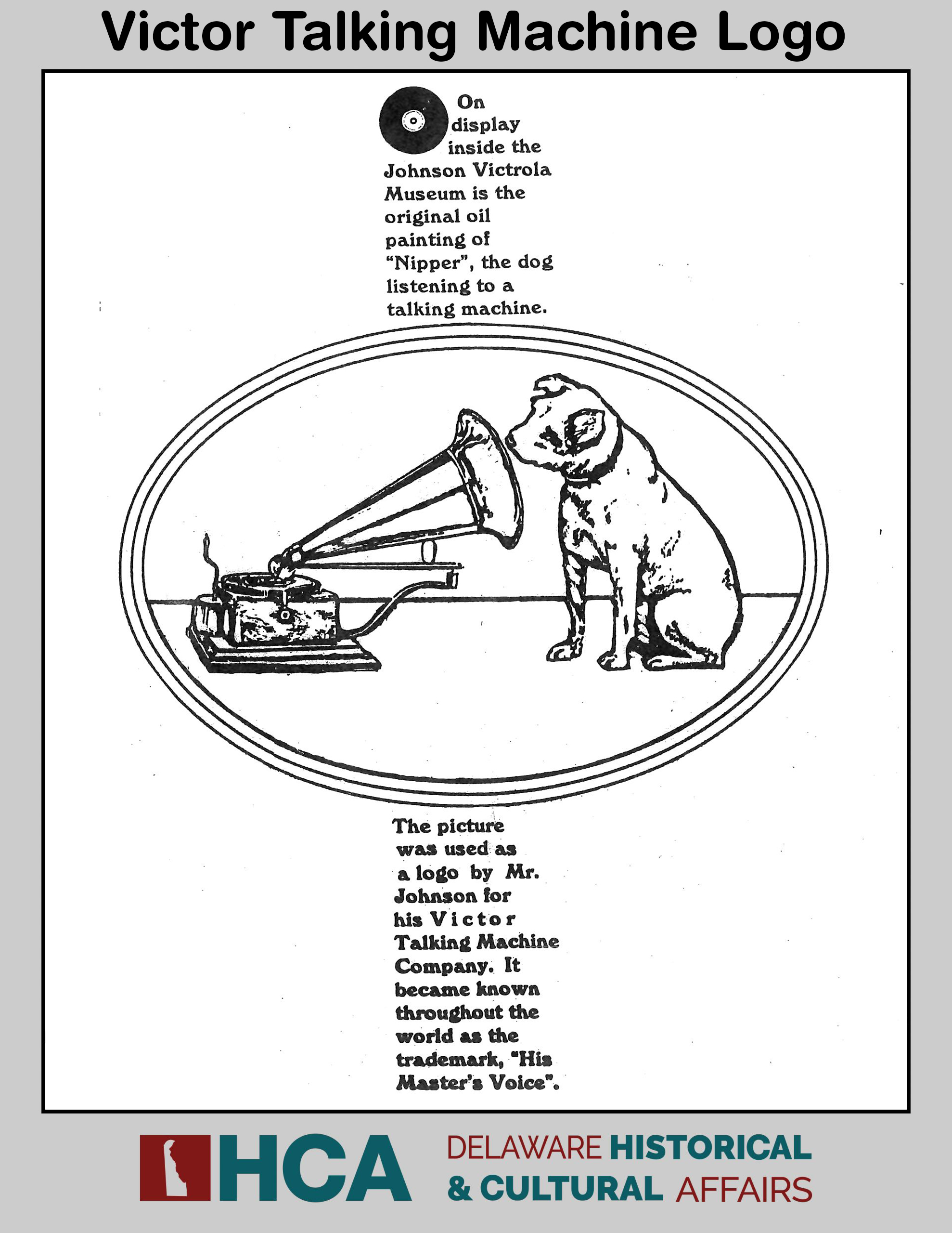 Photo of Victor talking machine logo
