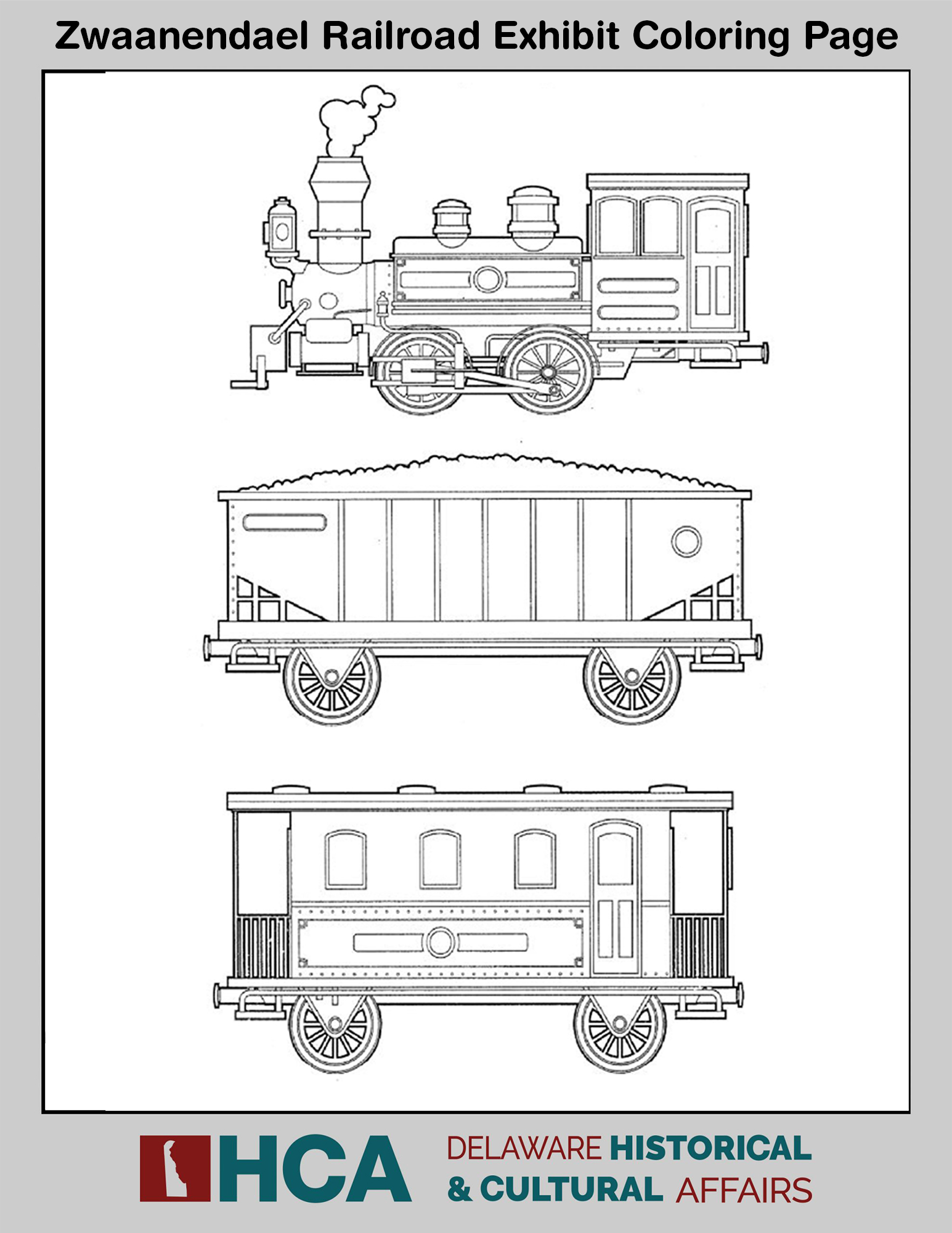 Photo of Zwaanendael railroad exhibit color page