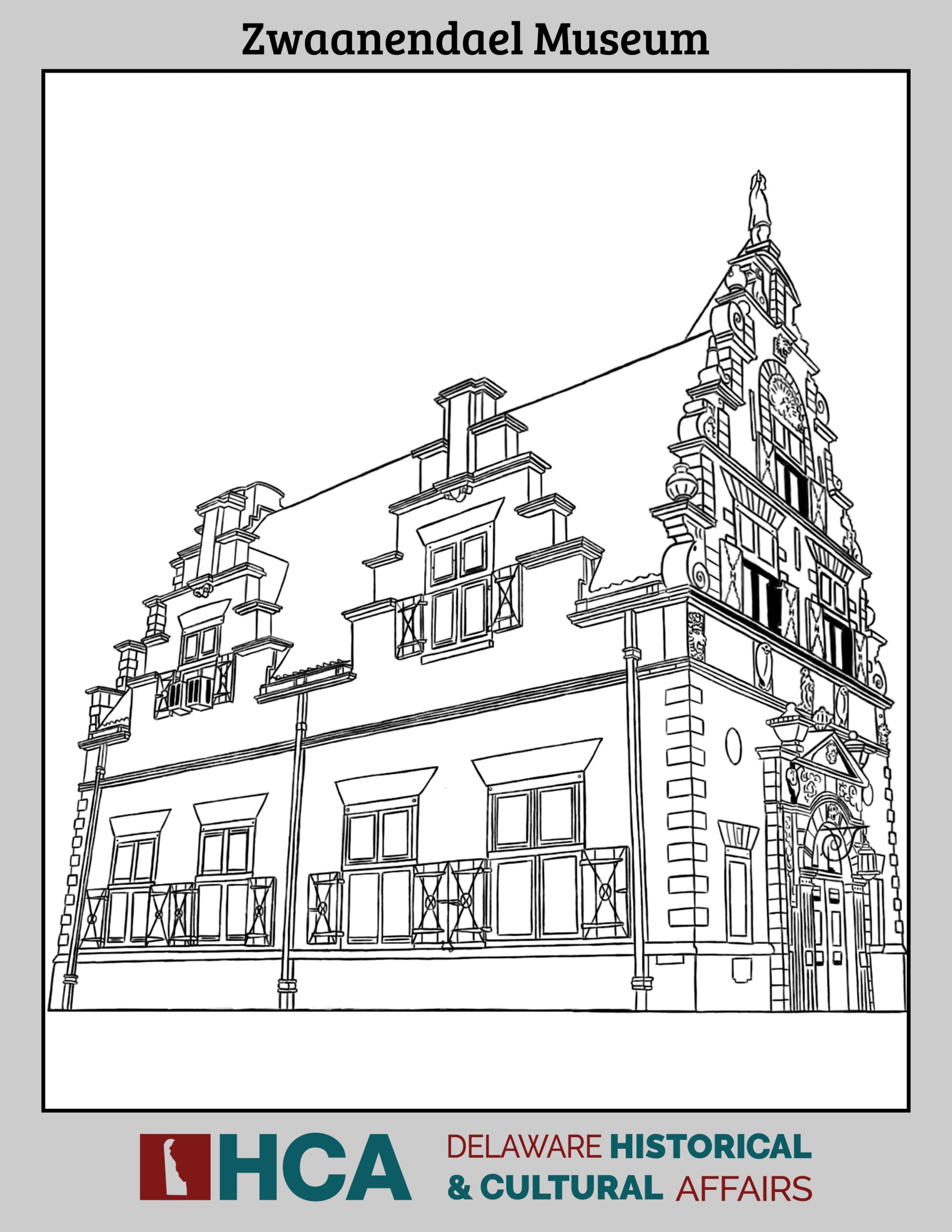 Photo of Zwaanendael Museum Coloring book page