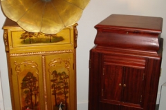 two victrola machines